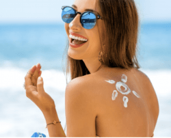 woman with sunscreen toronto